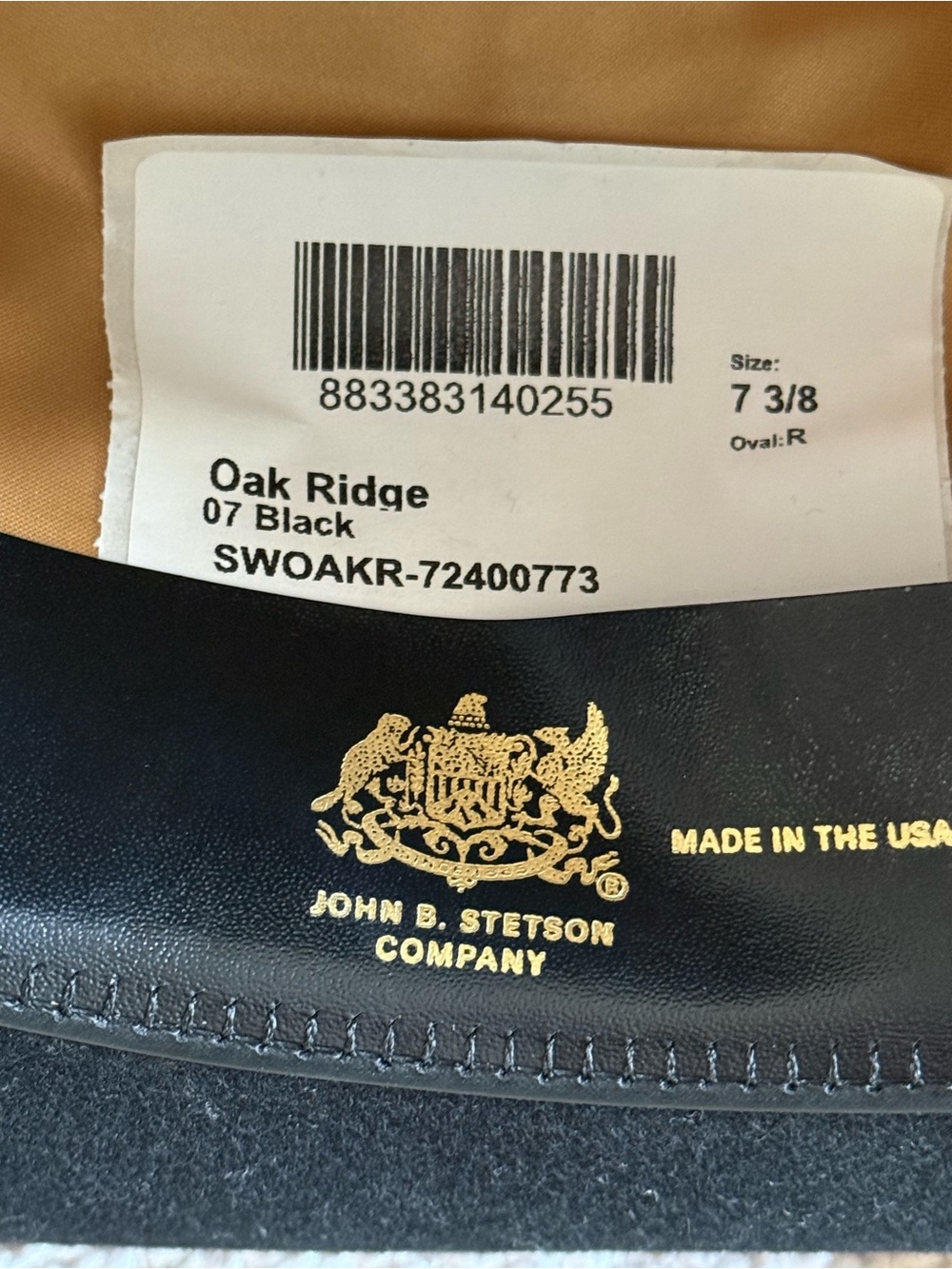 Stetson Black Felt Western Cowboy Hat - Picture 3 of 3